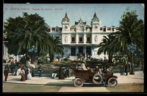AK Monte Carlo, facade du casino, Auto vor dem Casino