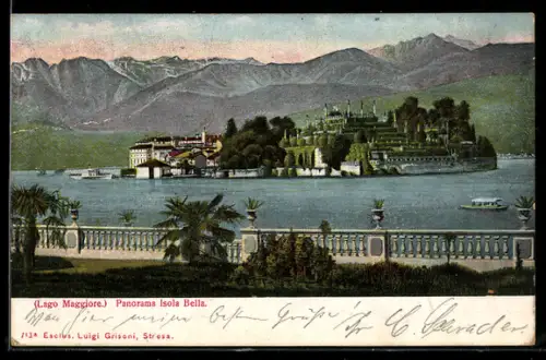 AK Isola Bella /Lago Maggiore, Panorama, um 1900