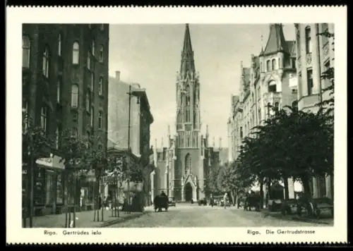 AK Riga, Kirche in der Gertrudstrasse