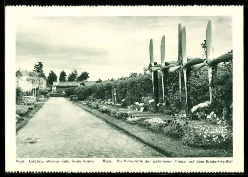 AK Riga, Ruhestätte der gefallenen Flieger auf dem Brüderfriedhof
