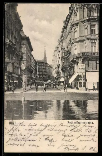 AK Wien, Ladengeschäfte in der Rothenthurmstrasse