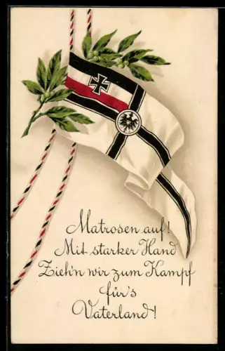 AK Reichkriegsflagge, Lorbeerzweig