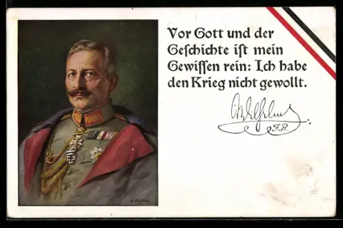 AK Kaiser Wilhelm II. mit Orden