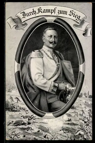 AK Portrait Kaiser Wilhelm II. in Paradeuniform