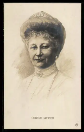 Künstler-AK Kaiserin Auguste Victoria Königin von Preussen, Portrait der Monarchin