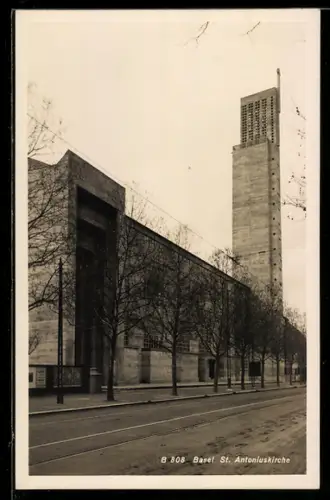 Foto-AK Basel, St. Antoniuskirche, Architektur
