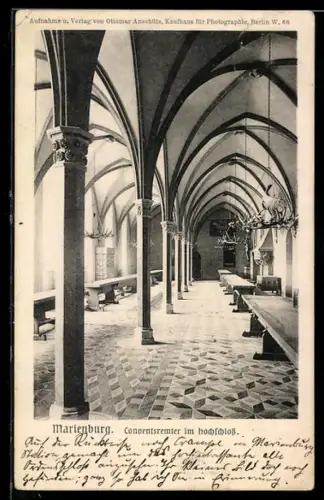 AK Marienburg / Malbork, Conventsremter im Hochschloss