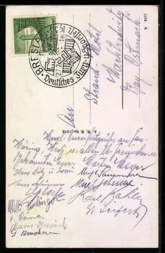 AK Breslau, LKWs vor dem Rathaus