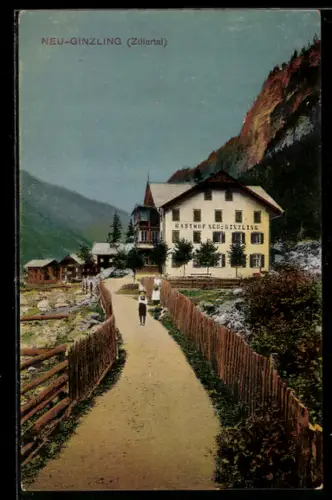 AK Neu-Ginzling, zum Gasthof Neu-Ginzling