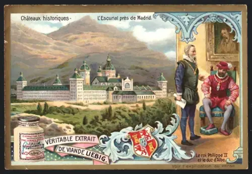 6 Sammelbilder Liebig, Serie Nr. 808: Châteaux historiques, Holyrood, Marienbourg, Pierrefonds, Le Hradschin