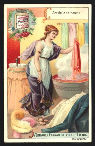 6 Sammelbilder Liebig, Serie Nr. 601: Versch. Kunstformen, Glaskunst, skulpturen, Zeichnen