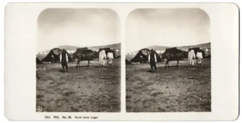 Stereo-Fotografie AL, Ansicht Fes, Markt beim Lager