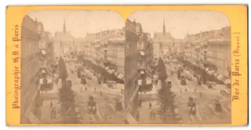 Stereo-Fotografie Photographie H. D., Paris, Ansicht Paris, Boulevard de Sébastopol, Rive gauche