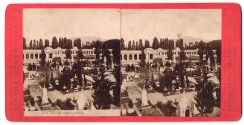 Stereo-Fotografie Giacomo Brogi, Firenze, Ansicht Torino, Campo Santo