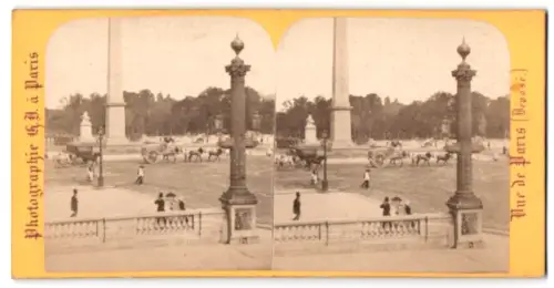 Stereo-Fotografie Photographie H. J., Paris, Ansicht Paris, Obélisque de Louqsor