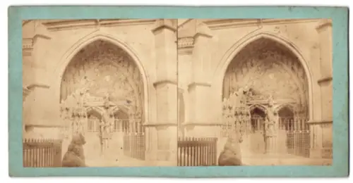 Stereo-Fotografie unbekannter Fotograf, Ansicht Bern, Portal der Kathedrale
