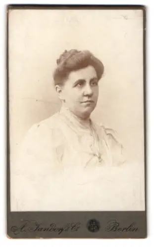 Fotografie A. Jandorf & Co., Berlin, Spittelmarkt 16/17, Porträt einer Frau