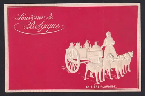 AK belgischer Hundewagen zum Milchtransport, Laitiere Flamande, Belgique