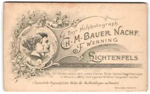 Fotografie Ch. M. Bauer, Lichtenfels, Profile der Fotografen in verziertem Rahmen