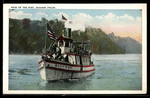 AK Fahrgastdampfer Maid of the Mist bei den Niagarafällen
