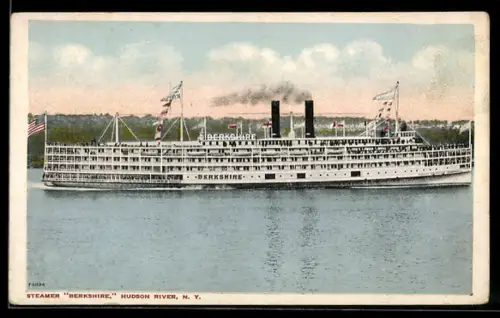 AK Dampfer Berkshire auf dem Hudson River