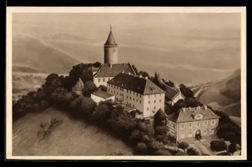 AK Kahla a. Saale, Blick zur Leuchtenburg WHW Winterhilfswerk, Ganzsache