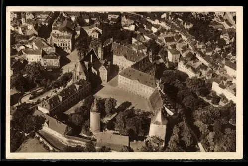 AK Altenburg /Thür., Schloss aus der Luft gesehen WHW Winterhilfswerk 1934/35, Ganzsache