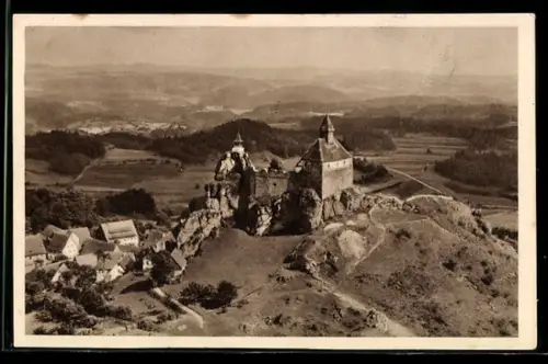 AK Hersbruck /Mfr., Burg Hohenstein, Das schöne Deutschland, Bild 166 Reichswinterhilfe-Lotterie 1934/35, Ganzsache WHW