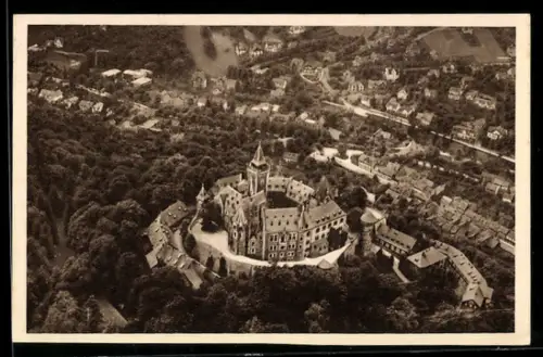 AK Wernigerode /Harz, Ortsansicht aus der Vogelschau WHW Winterhilfswerk, Ganzsache