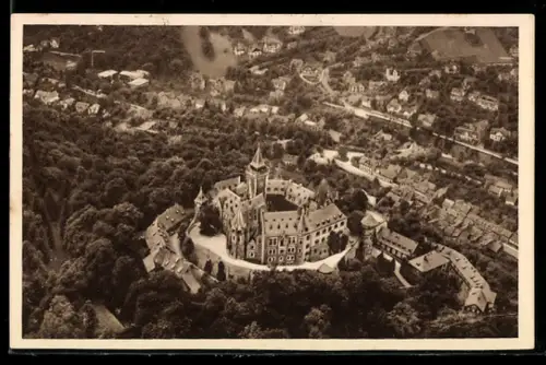 AK Wernigerode /Harz, Ortsansicht aus der Vogelschau WHW Winterhilfswerk, Ganzsache