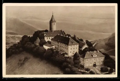 AK Kahla a. Saale, Blick zur Leuchtenburg WHW Winterhilfswerk, Ganzsache