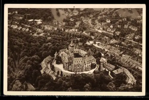 AK Wernigerode /Harz, Ortsansicht aus der Vogelschau WHW Winterhilfswerk, Ganzsache