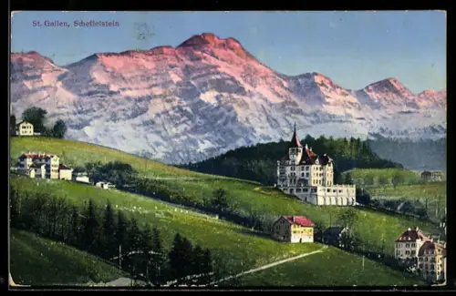 AK Sankt Gallen, Ortspartie und Scheffelstein