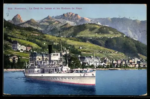 AK Montreux, La Dent de Jaman et les Rochers de Naye