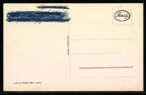 AK Luzern, Panoramablick mit Rigi