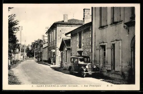 AK Saint Etienne-de-Lisse /Gironde, Rue Principale