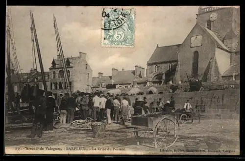 AK Barfleur, La Criée du Poisson