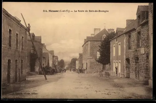 AK Messac /I.-et-V., La Route de Bain-de-Bretagne