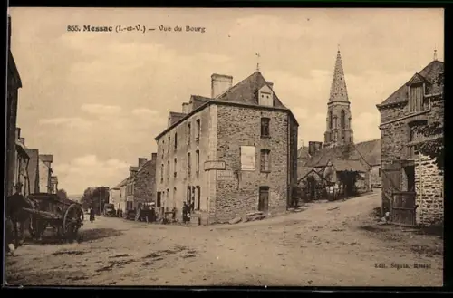 AK Messac /I.-et-V., Vue du Bourg