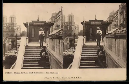 AK Paris, Station de Saint-Michel, chemin de Fer dOrléans