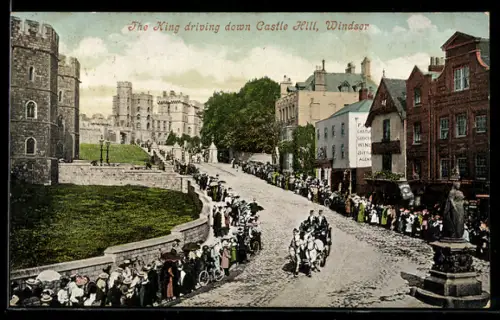 AK Windsor, The King driving down Castle Hill
