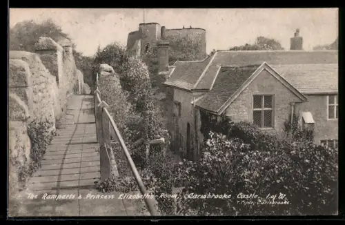 AK Newport, Carisbrooke Castle, The Ramparts & Princess Elizabeths Room