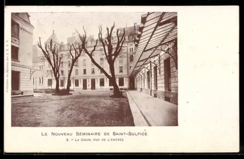 AK Saint-Sulpice, Le Nouveau Séminaire de Saint-Sulpice, La Cour, vue de lentrée