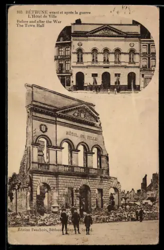 AK Béthune, Avant et après la guerre LHôtel de Ville