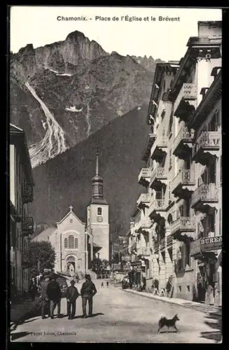 AK Chamonix, Place de lÉglise et le Brévent