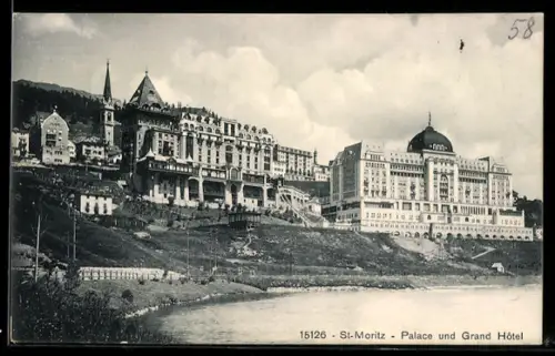 AK St. Moritz, Palace und Grand Hôtel