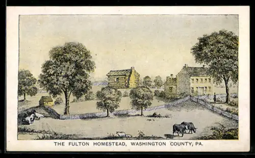 Künstler-AK Washington County, PA, The Fulton Homestead