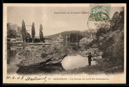 AK Besancon, Le Doubs au pied de Chaudanne