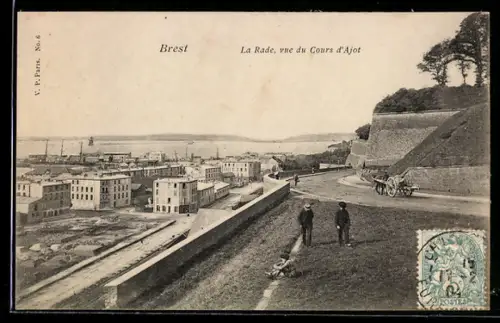 AK Brest, La Rade, vue du Cours d`Ajot