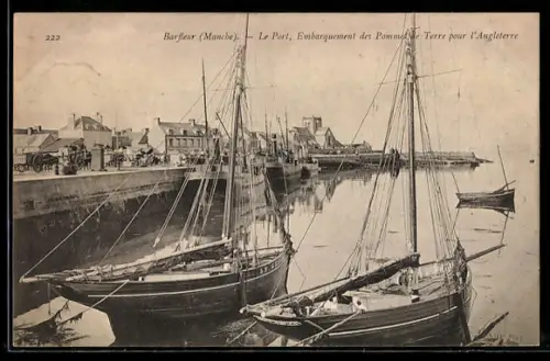AK Barfleur /Manche, Le Port, Embarquement des Pommes de Terre pour l`Angleterre
